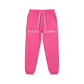 FAKEISM Split Logo Cotton Sweatpants - Pink