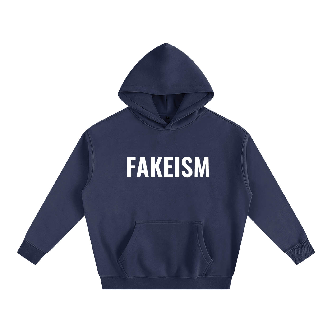 Oversize Fleeced Hoodie - Navy Blue