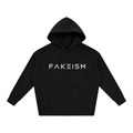FAKEISM® Past To Future Oversized Fleeced Hoodie — Black