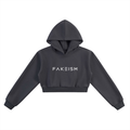 FAKEISM Past To Future Cropped Hoodie —