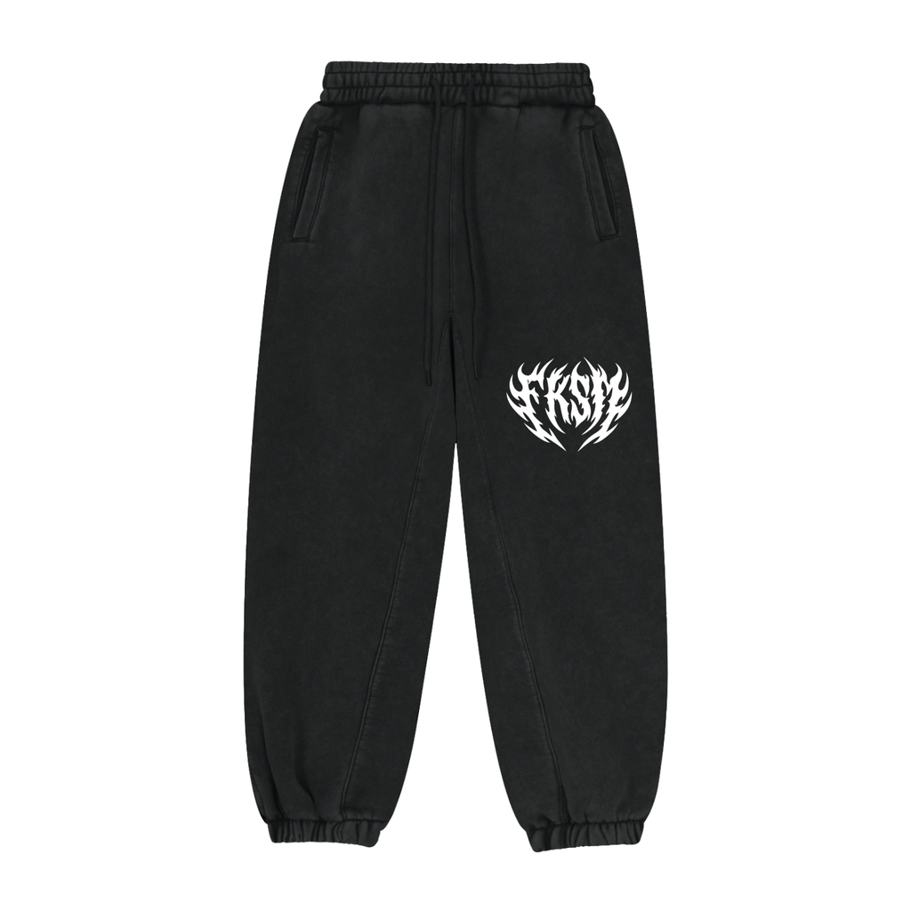 FKSM Melbourne Heavy Fleece Joggers – Washed Black