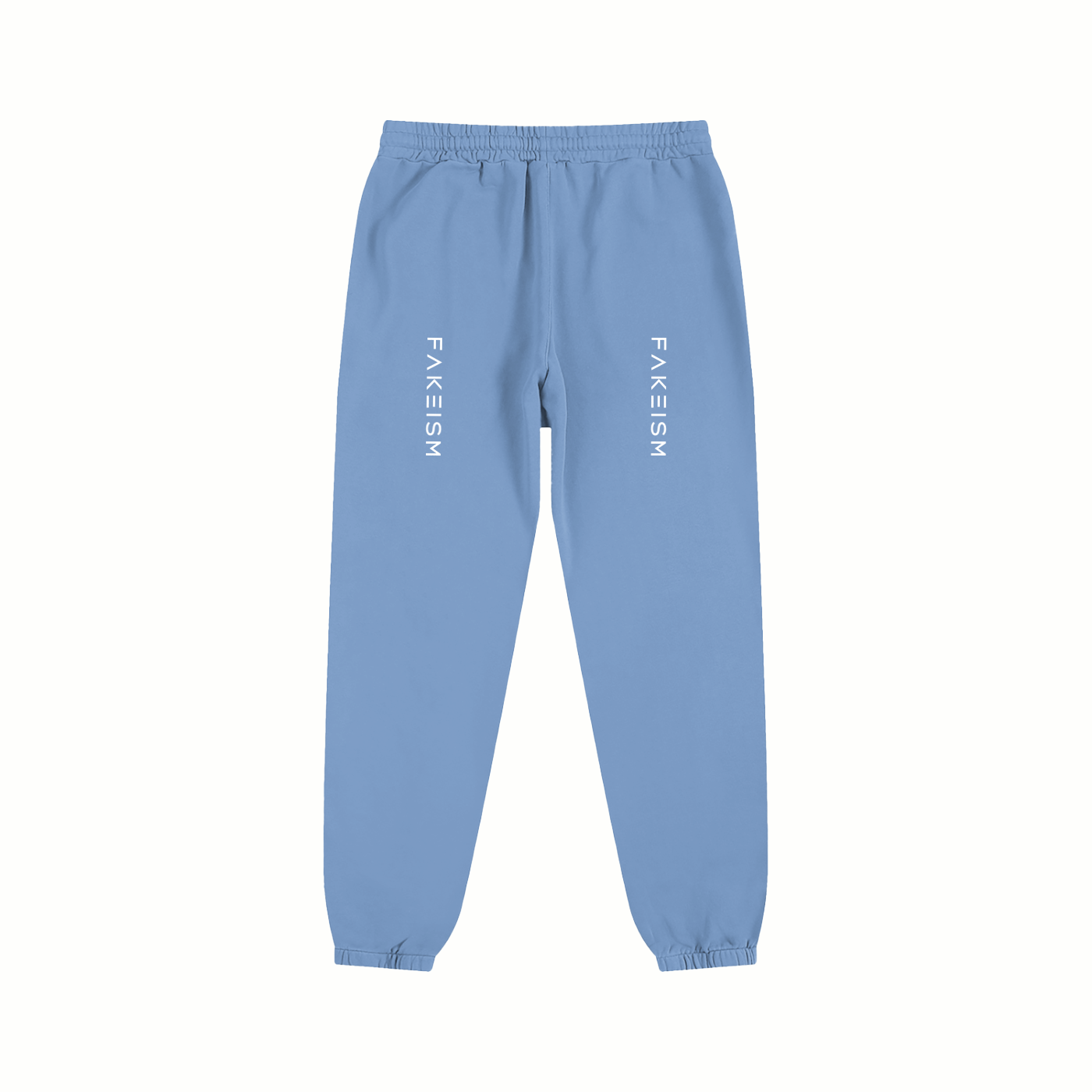 FAKEISM Split Logo Cotton Sweatpants -Sky Blue