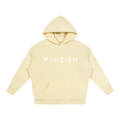 FAKEISM® Past To Future Oversized Fleeced Hoodie — Apricot Yellow