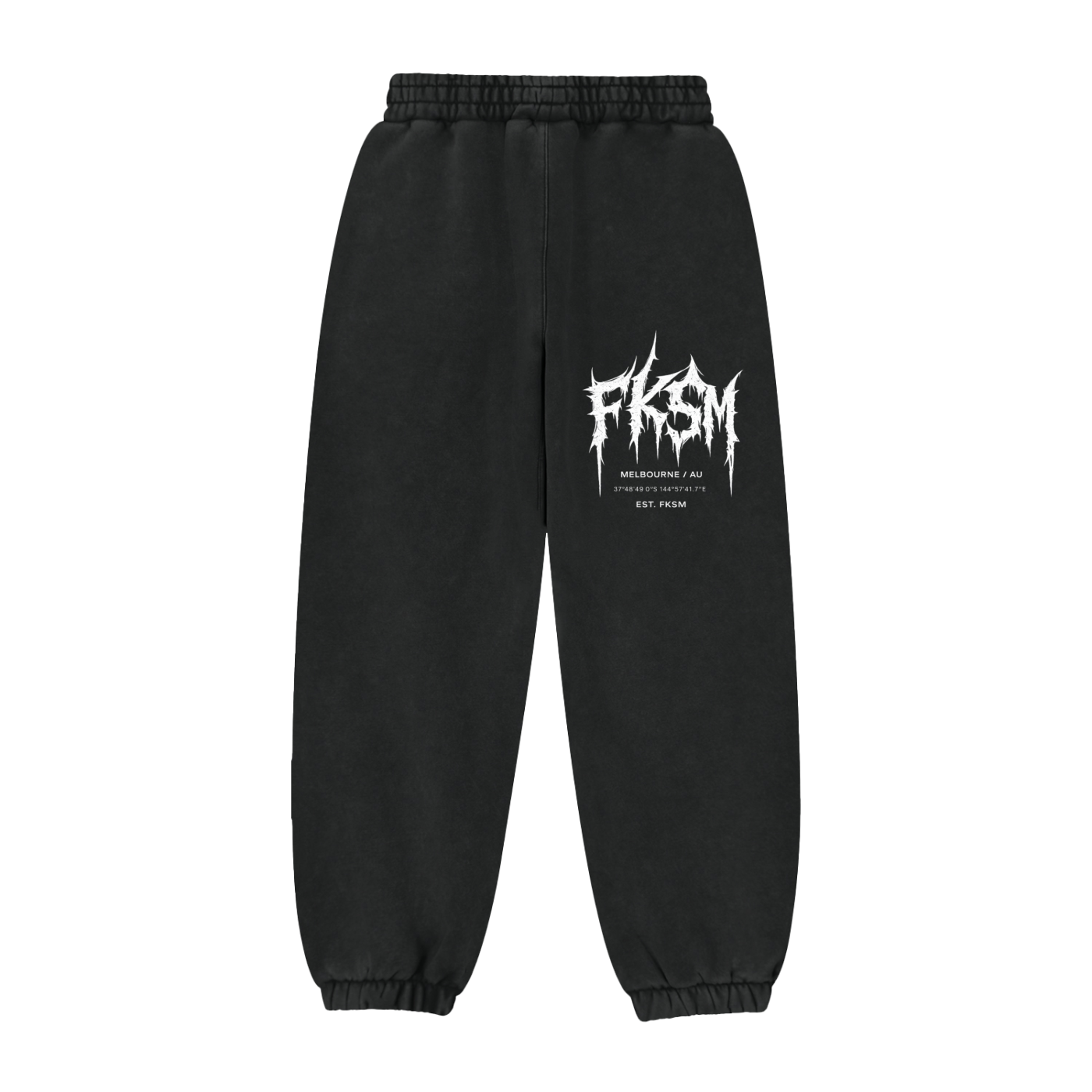 FKSM Melbourne Heavy Fleece Joggers – Washed Black
