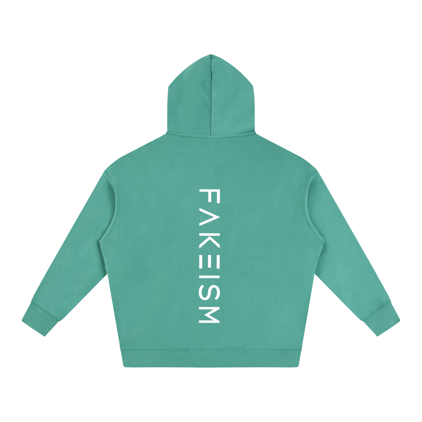 FAKEISM® Past To Future Oversized Fleeced Hoodie — Green