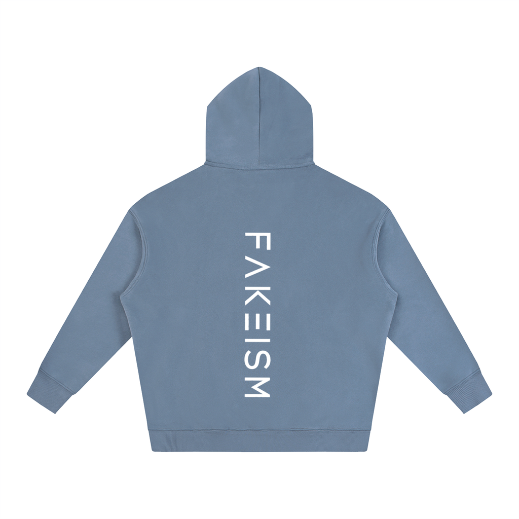 FAKEISM® Past To Future Oversized Fleeced Hoodie — Jean