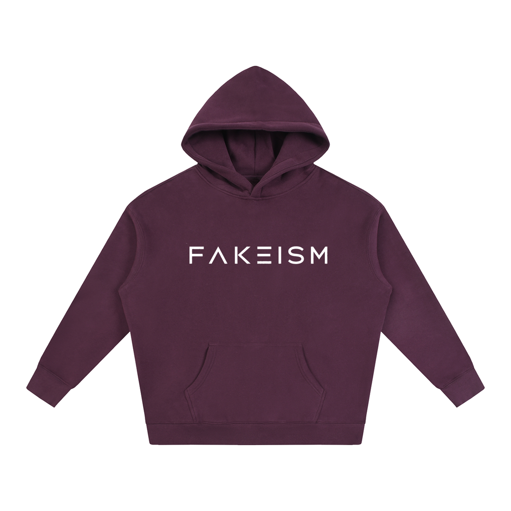 FAKEISM® Past To Future Oversized Fleeced Hoodie — Plum Purple