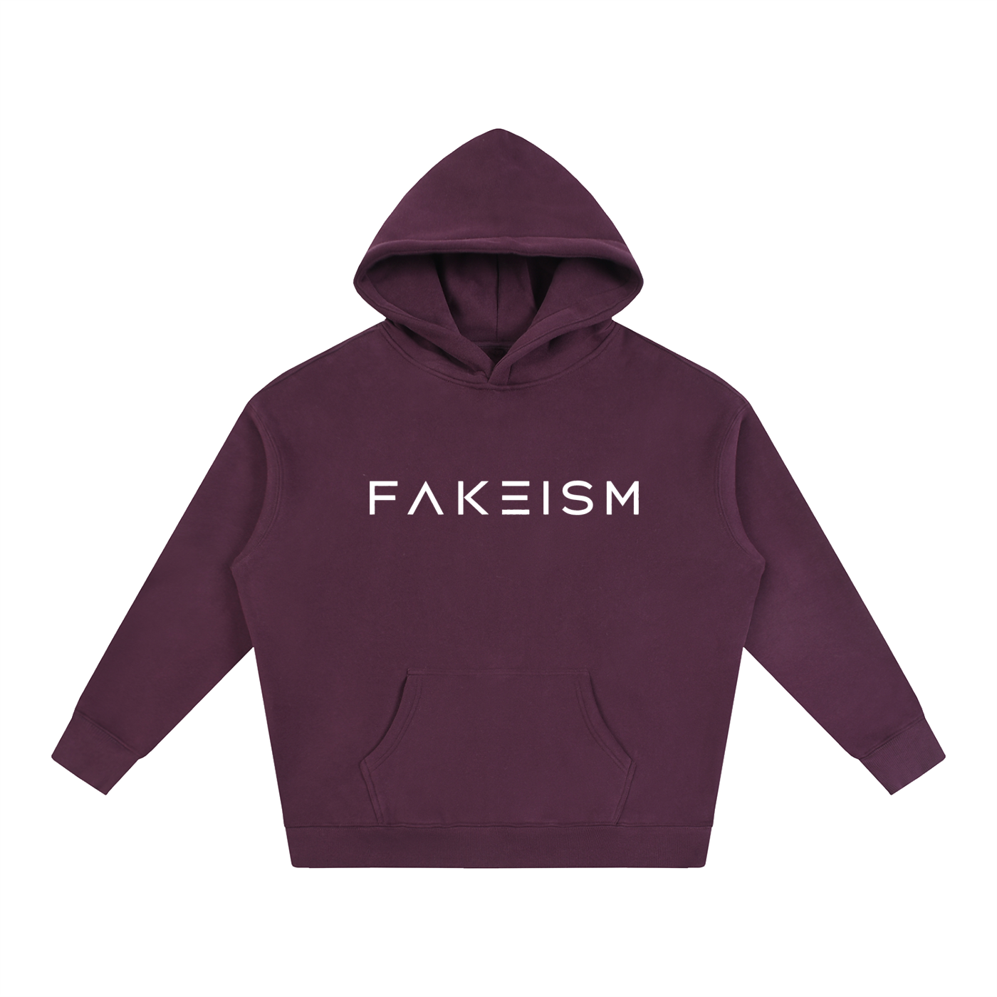 FAKEISM® Past To Future Oversized Fleeced Hoodie — Plum Purple