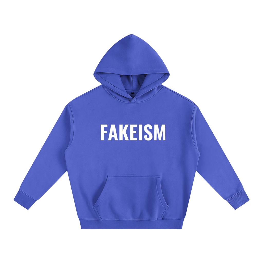 Oversize Fleeced Hoodie - Blue