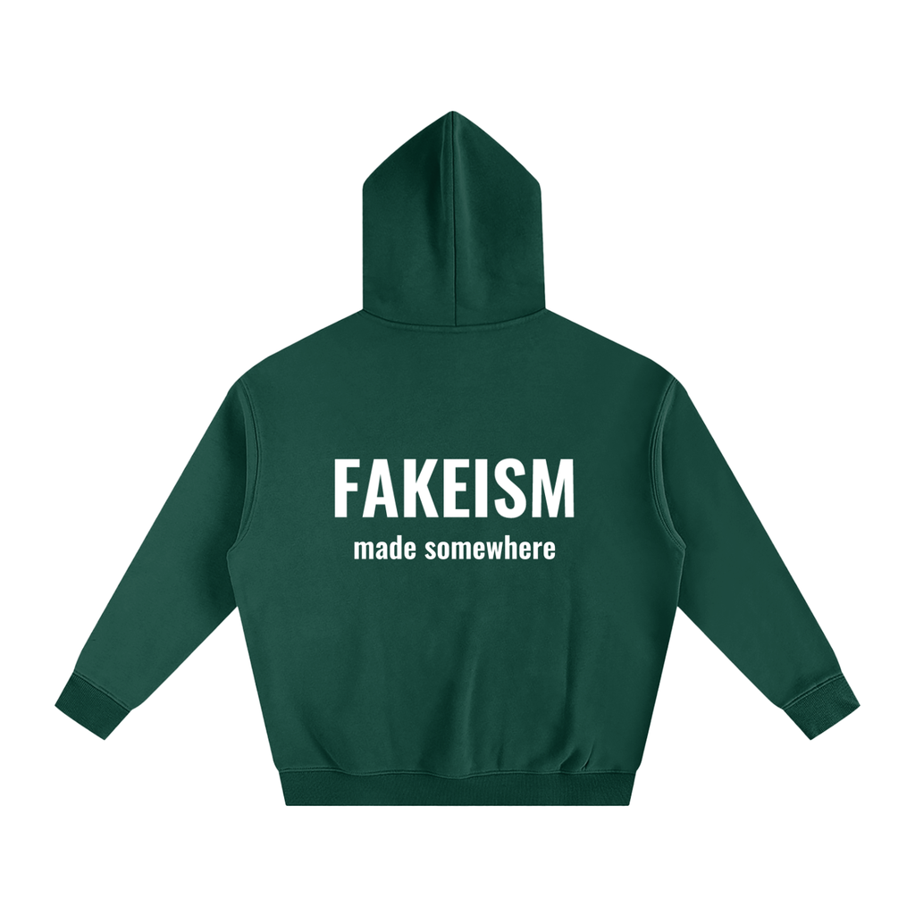 Oversize Fleeced Hoodie - Emerald Green