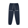 FAKEISM Split Logo Cotton Sweatpants- Navy Blue