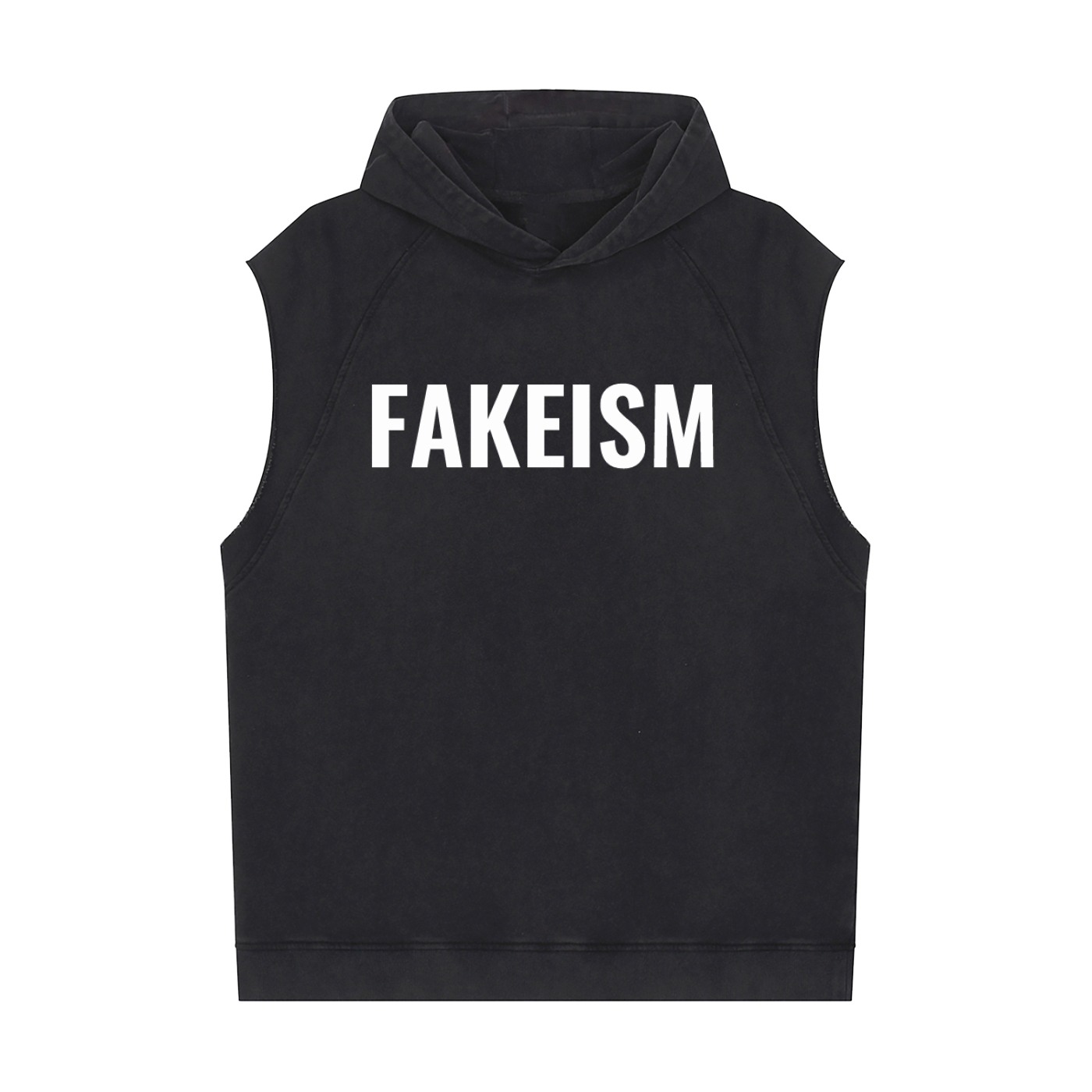 FAKEISM Snow Washed Sleeveless Hoodie