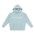 FAKEISM® Past To Future Oversized Fleeced Hoodie — Ice Blue