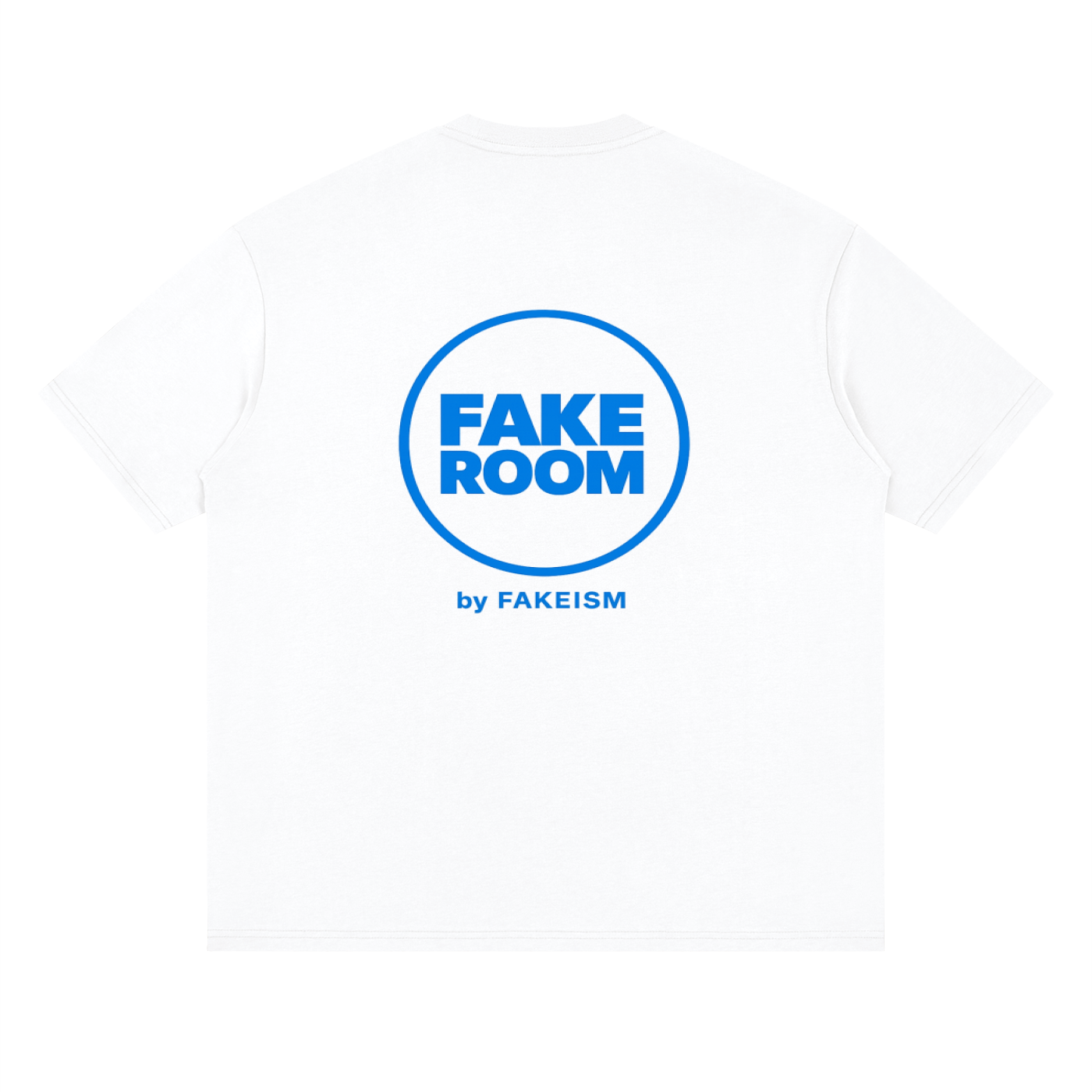 FAKE ROOM Trust The System Oversized Tee – White