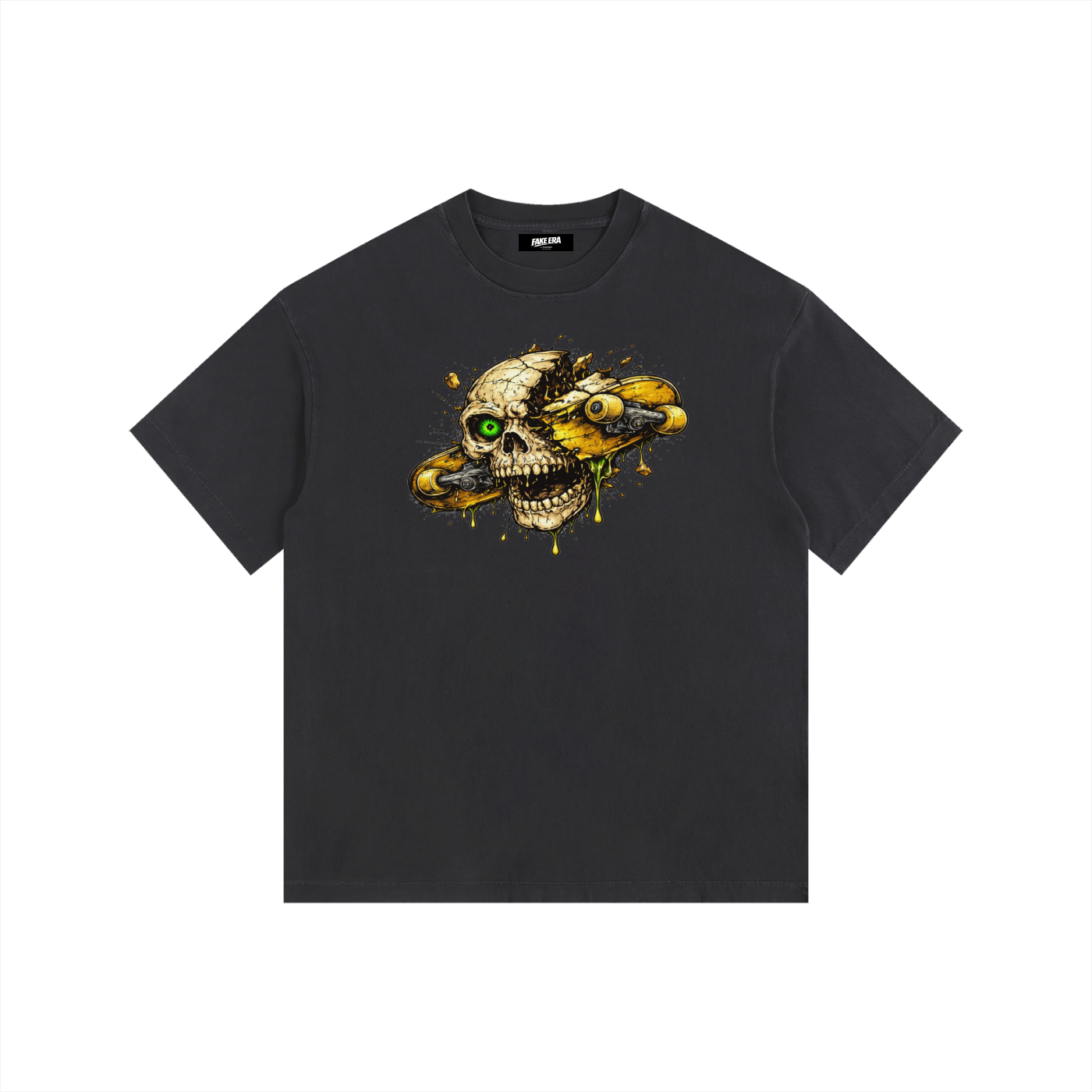 Fakeism Reaper Ride Vintage Washed Oversized T-Shirt