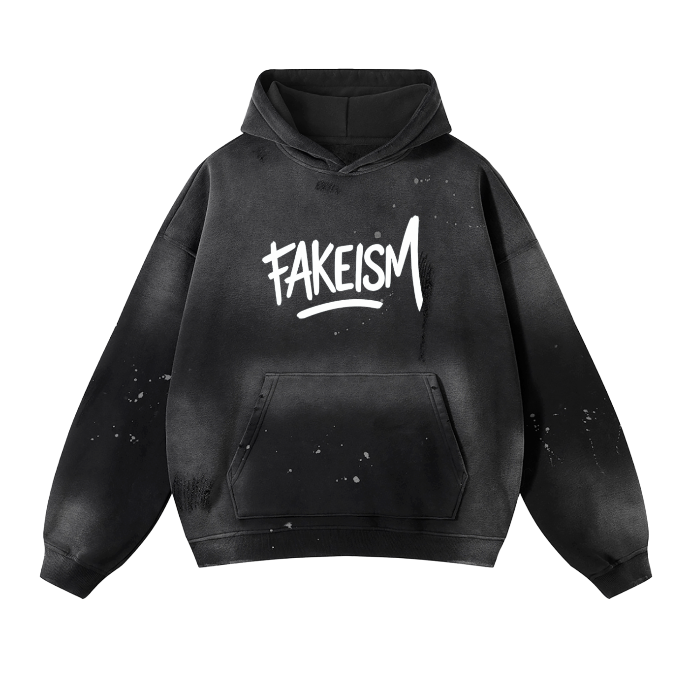 Distressed Graff FAKEISM Fleece Hoodie