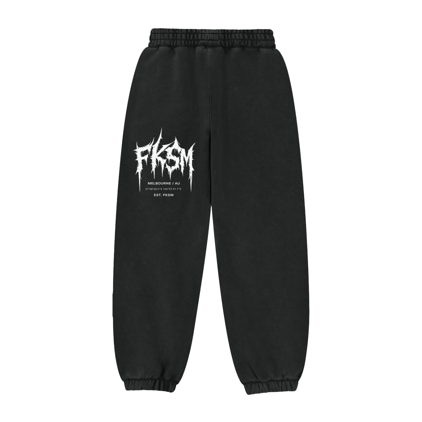 FKSM Melbourne Coordinates Fleece Jogger Sweatpants – Washed Black