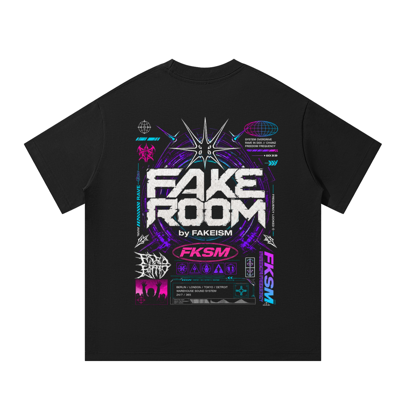 FAKE ROOM System Override Oversized Tee