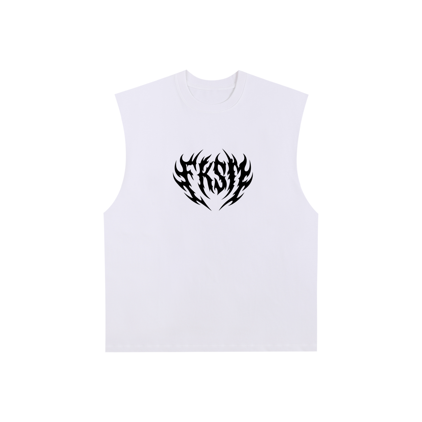 Raw Edge Cotton Tank Top
