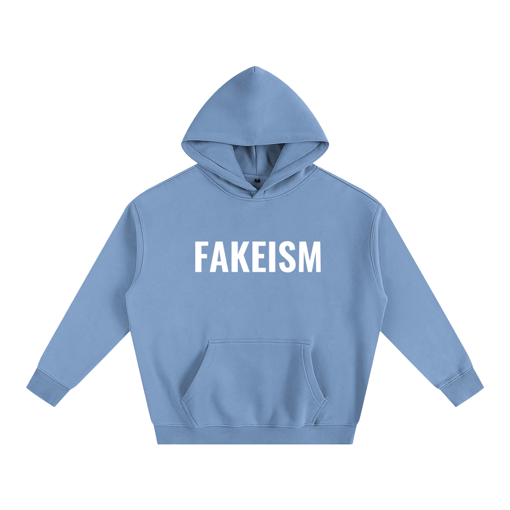 Oversize Fleeced Hoodie - Sky Blue