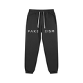 FAKEISM Split Logo Cotton Sweatpants – Black