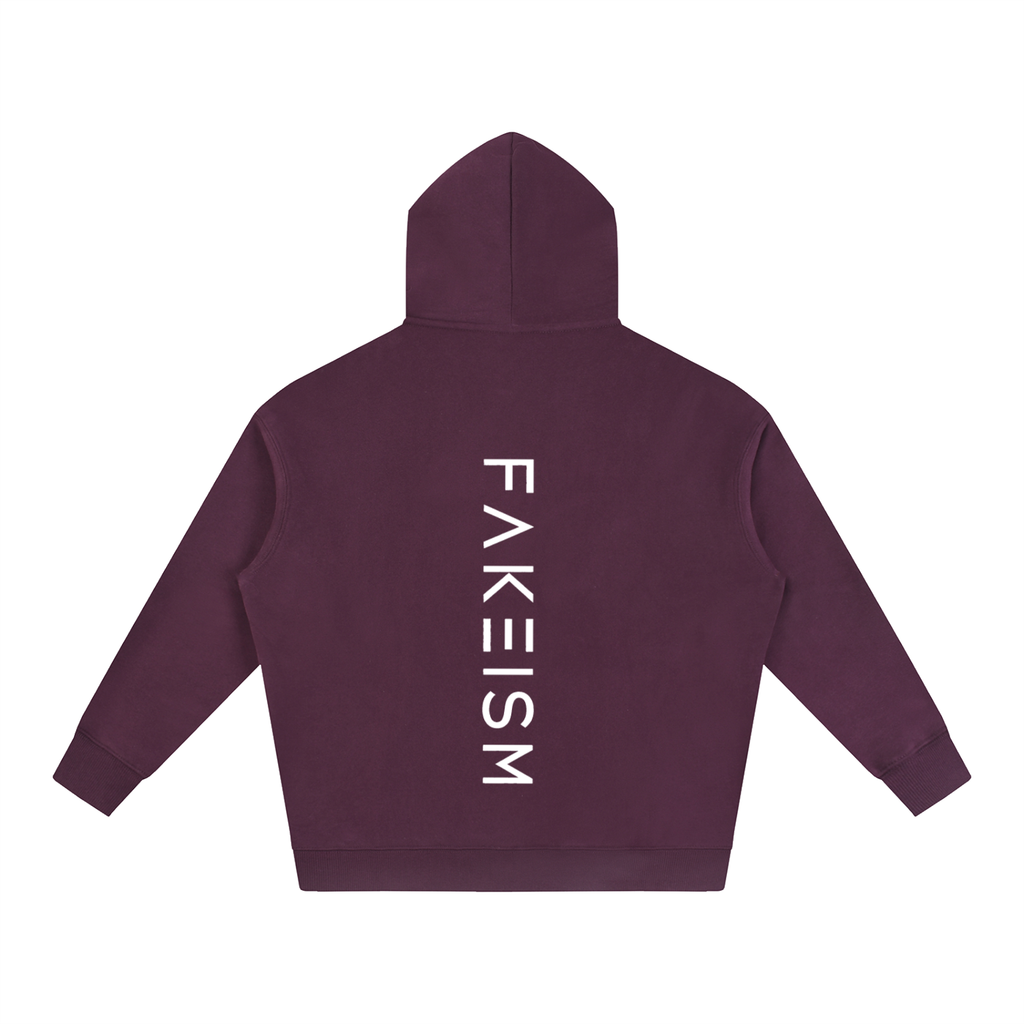 FAKEISM® Past To Future Oversized Fleeced Hoodie — Plum Purple