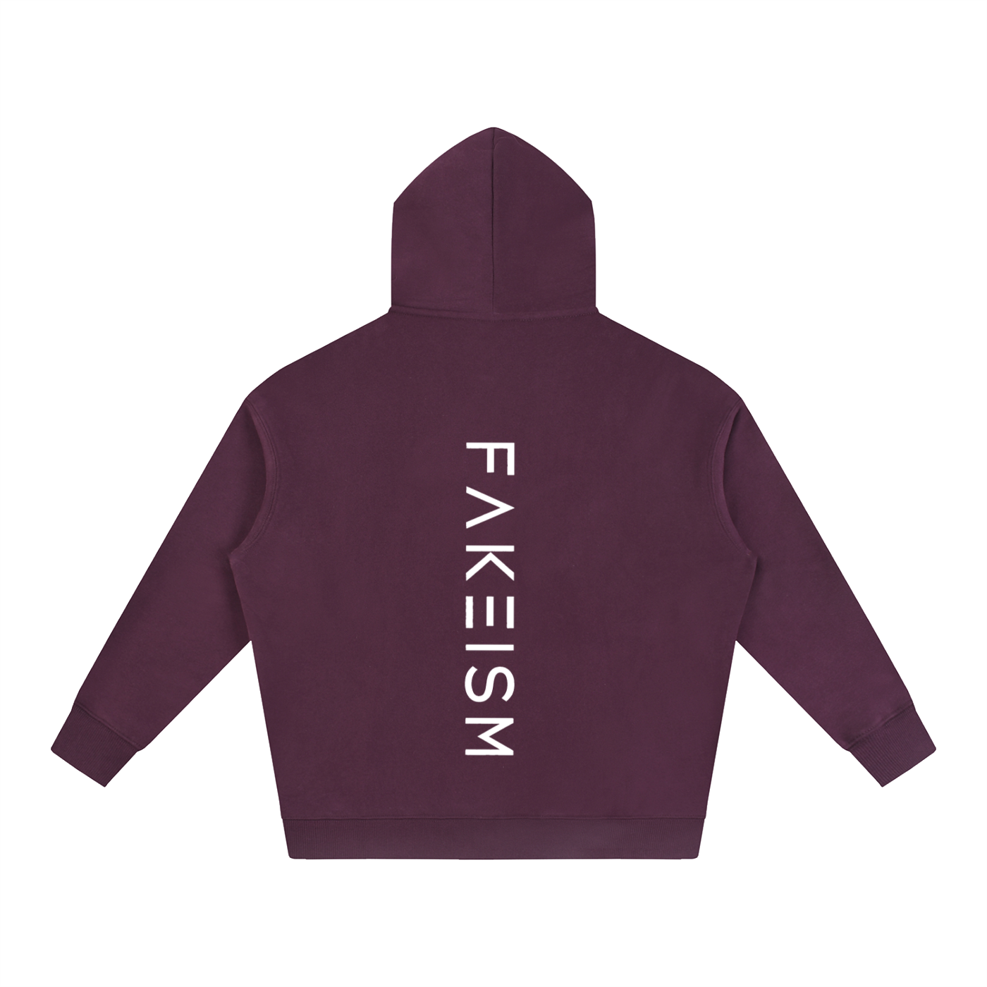 FAKEISM® Past To Future Oversized Fleeced Hoodie — Plum Purple