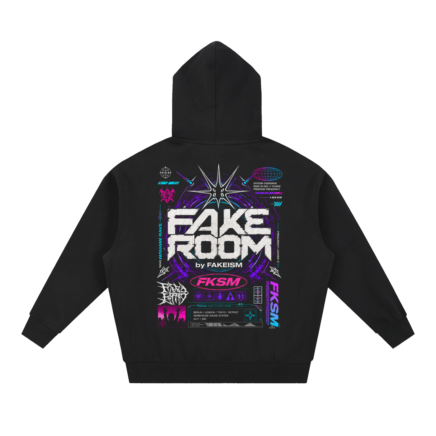 FAKE ROOM System Override Oversized Hoodie