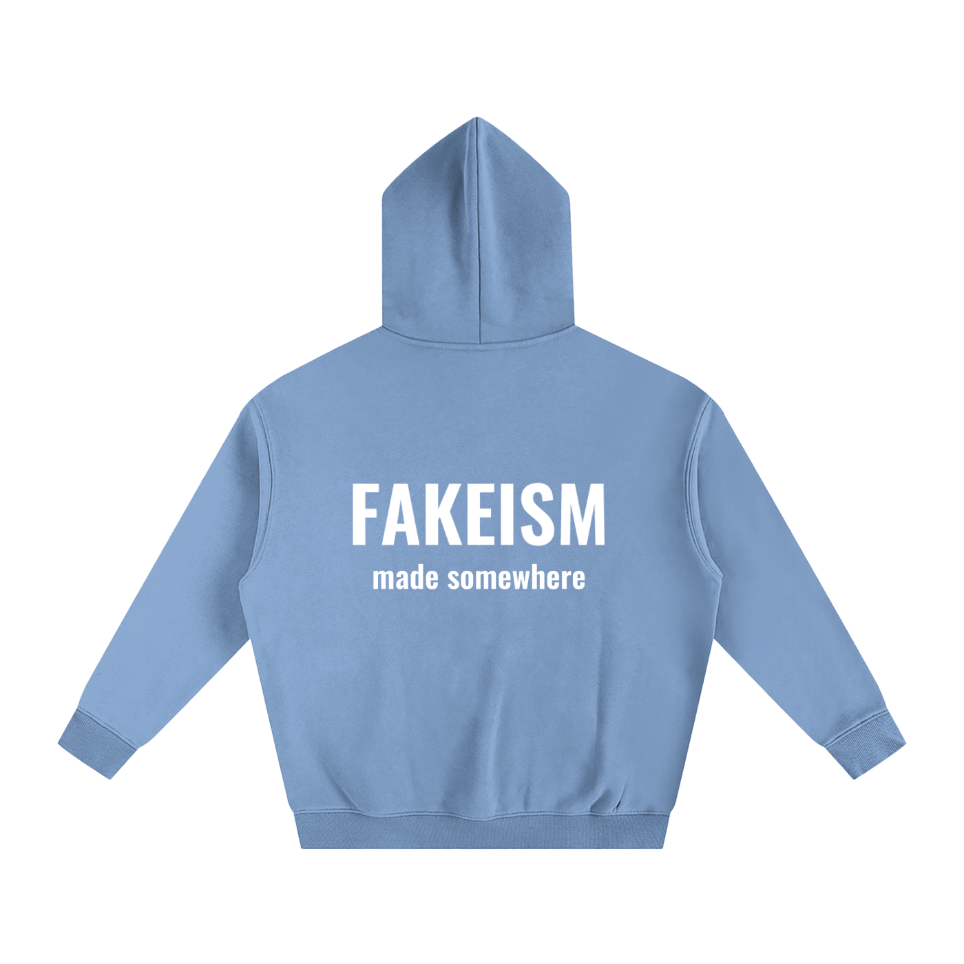Oversize Fleeced Hoodie - Sky Blue