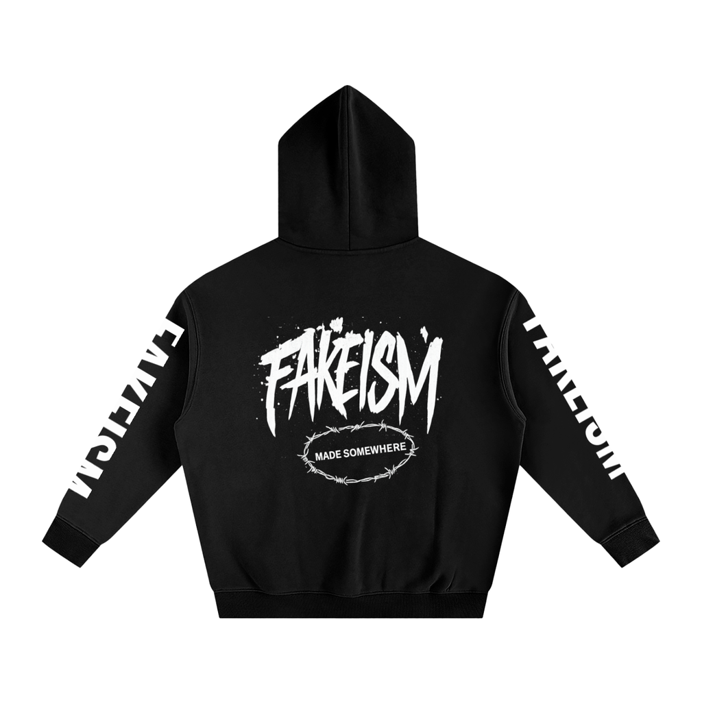 STAMPED FAKEISM -Oversize Fleeced Hoodie