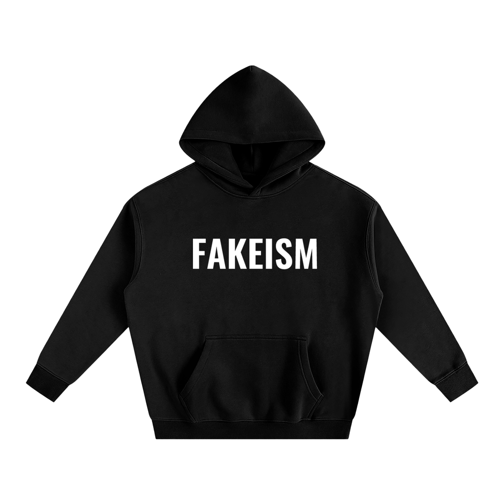 Oversize Fleeced Hoodie - Black