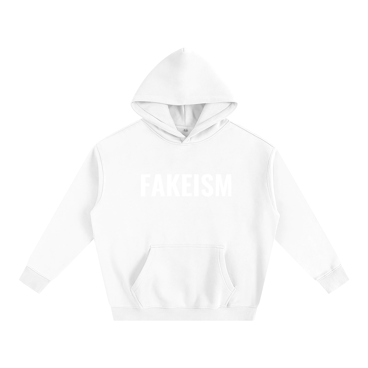 Oversize Fleeced Hoodie - White