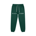 FAKEISM Split Logo Cotton Sweatpants- Forrest Green