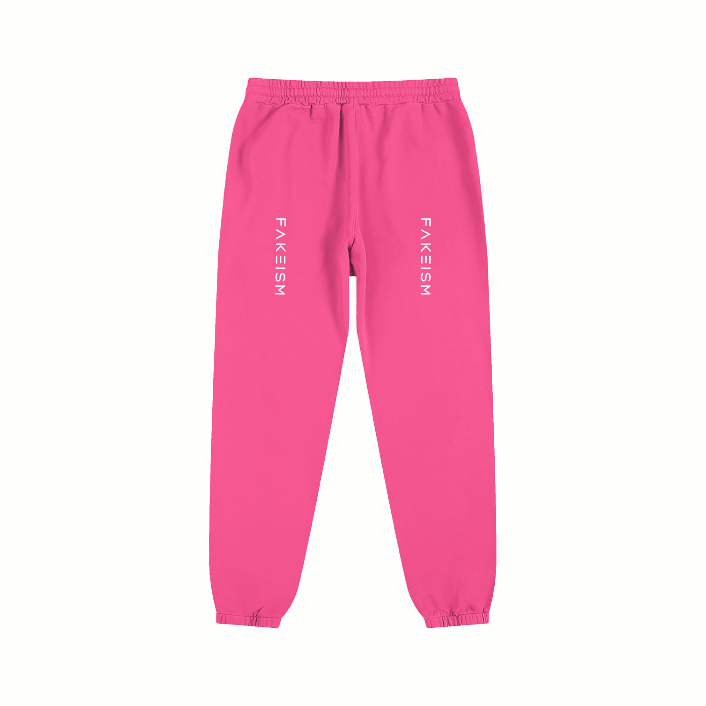 FAKEISM Split Logo Cotton Sweatpants - Pink