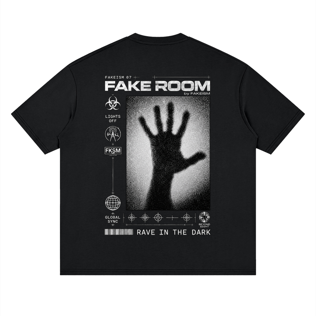 FAKE ROOM Rave In The Dark Oversized Tee