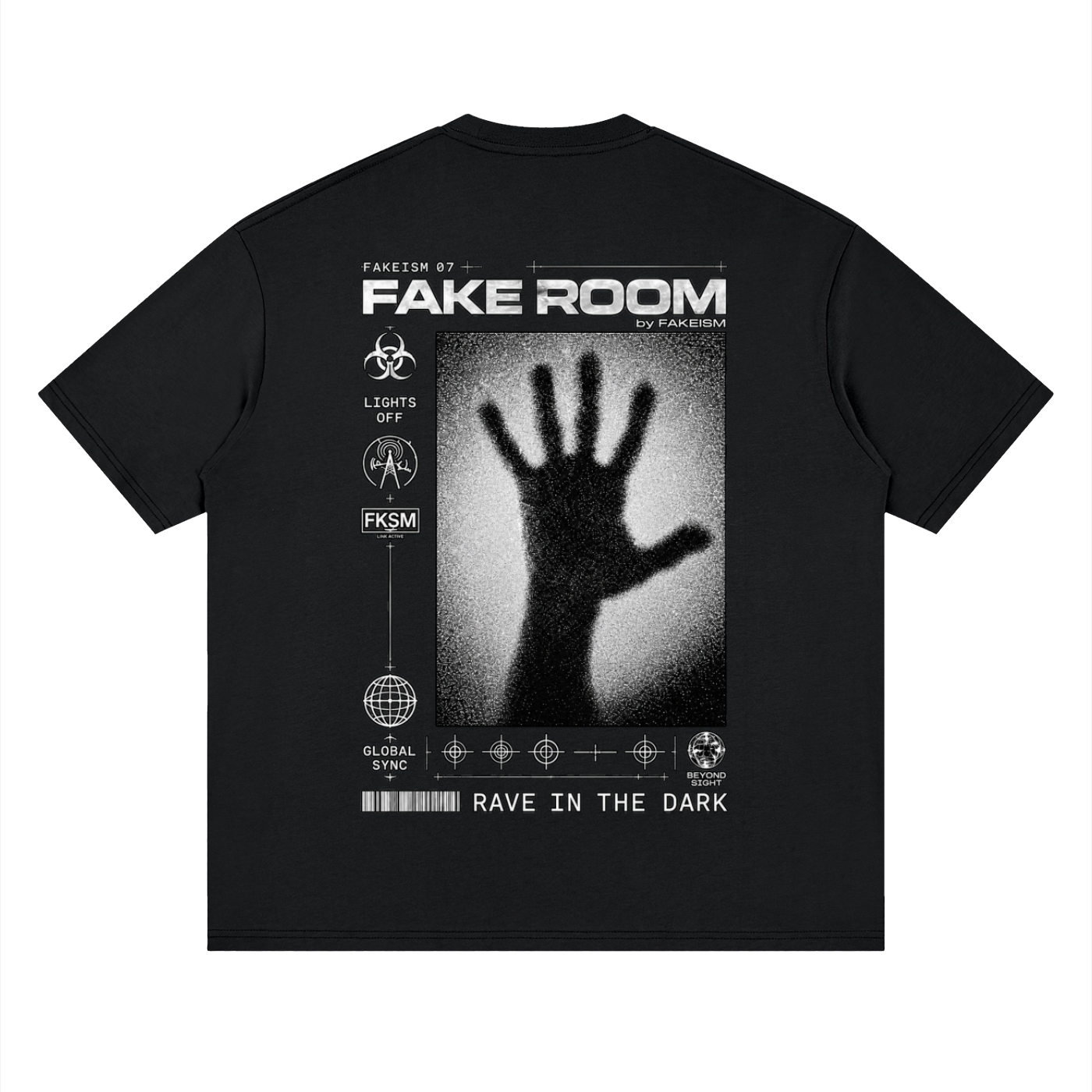 FAKE ROOM Rave In The Dark Oversized Tee