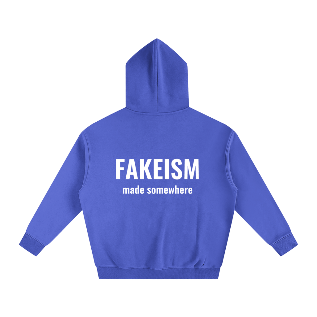 Oversize Fleeced Hoodie - Blue