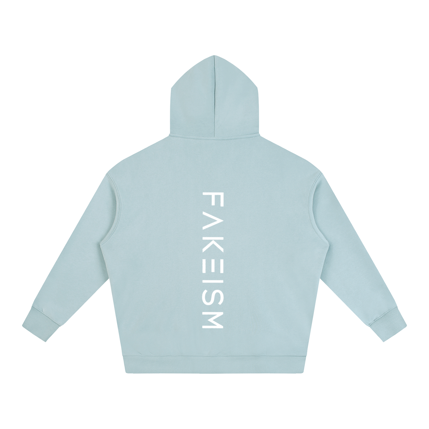 FAKEISM® Past To Future Oversized Fleeced Hoodie — Ice Blue