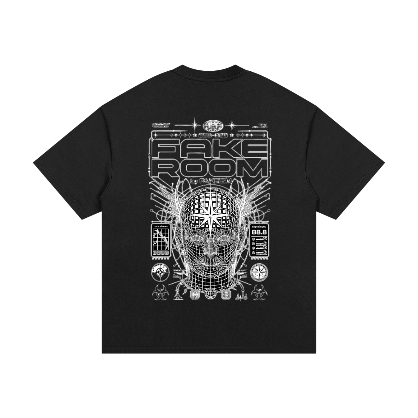 FAKE ROOM Signal Sync Heavyweight Oversized Tee