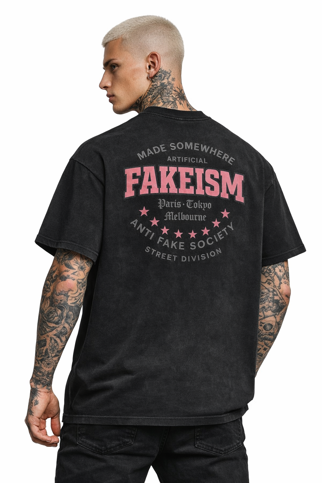 FAKEISM Anti Fake Heavyweight Oversized Tee