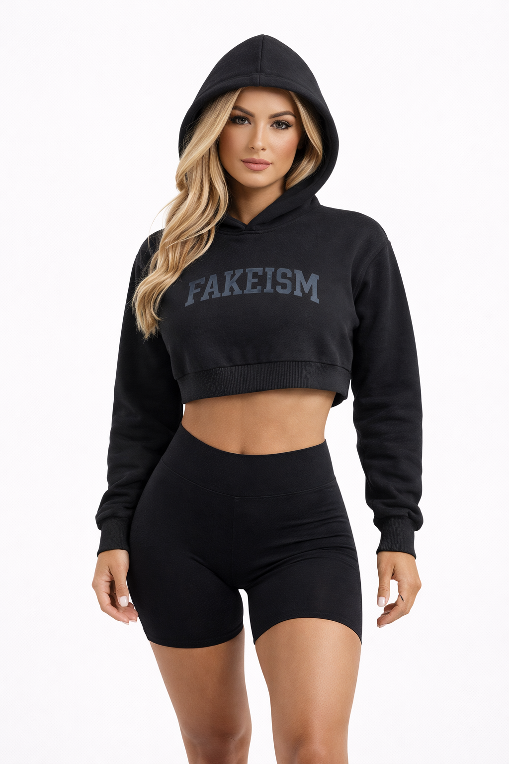 FAKEISM Essential Cropped Hoodie