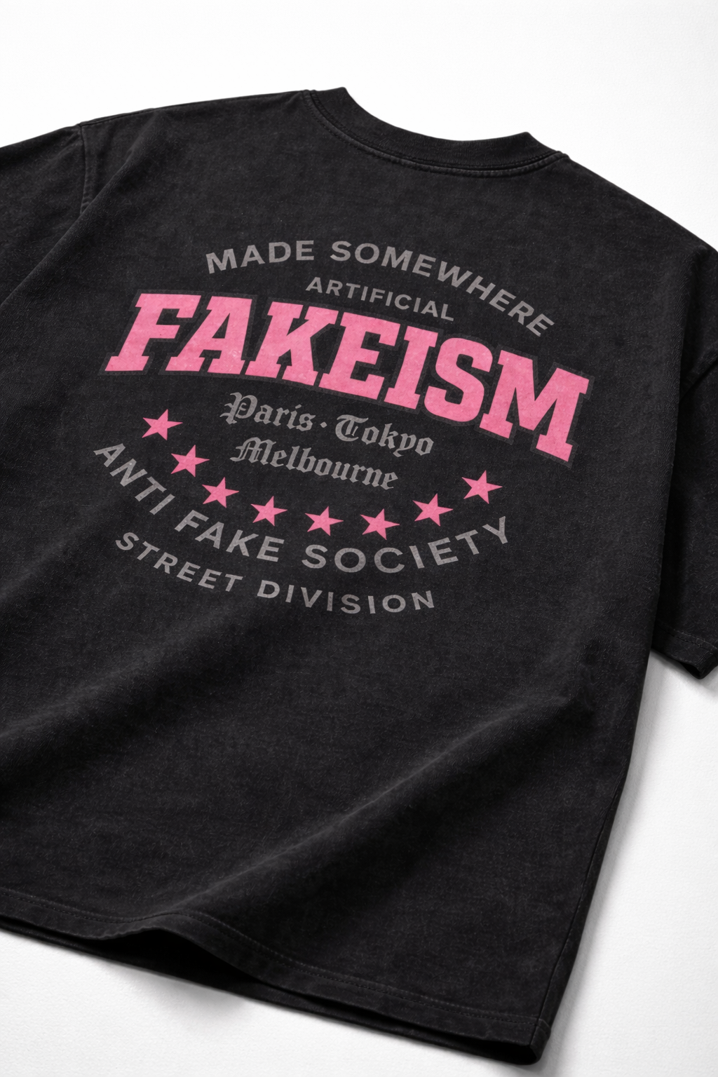 FAKEISM Anti Fake Heavyweight Oversized Tee