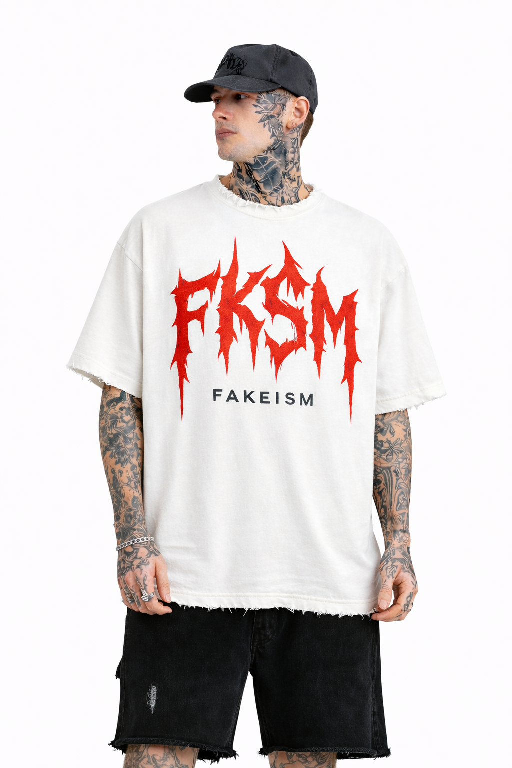 FKSM Frayed Heavyweight Vintage Wash T-Shirt