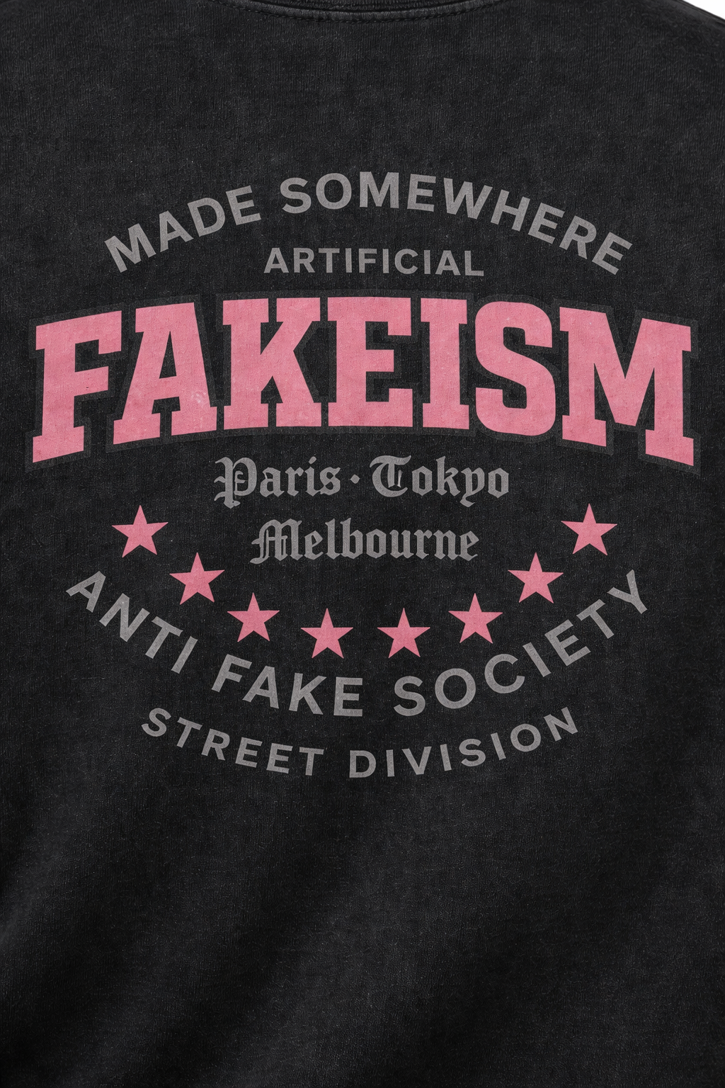 FAKEISM Anti Fake Heavyweight Oversized Tee