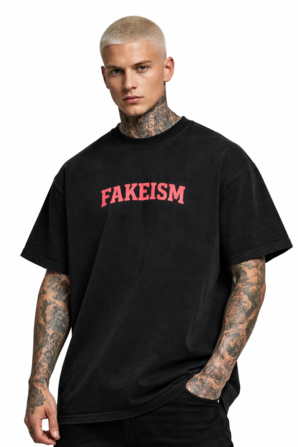FAKEISM Anti Fake Heavyweight Oversized Tee