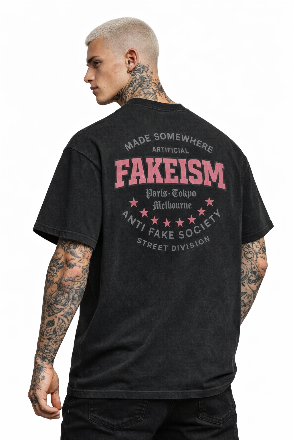 FAKEISM Anti Fake Heavyweight Oversized Tee