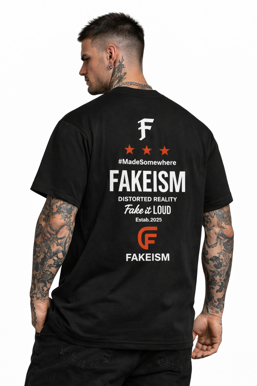 FAKEISM distorted reality Heavyweight Core Tee – 305 GSM Regular Fit