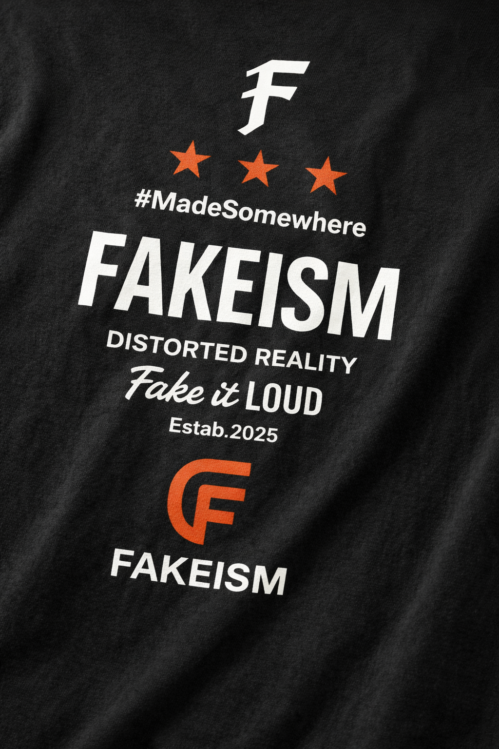 FAKEISM distorted reality Heavyweight Core Tee – 305 GSM Regular Fit