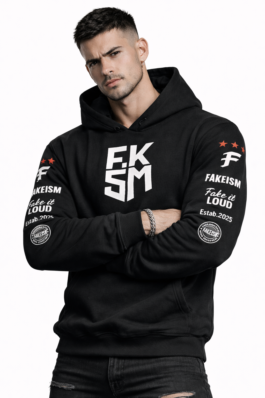 FKSM Oversized Fleece Hoodie — Fake It Loud Edition