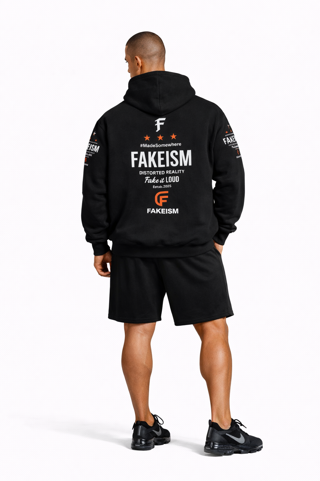 FAKEISM “F” Oversized Fleece Hoodie — Black
